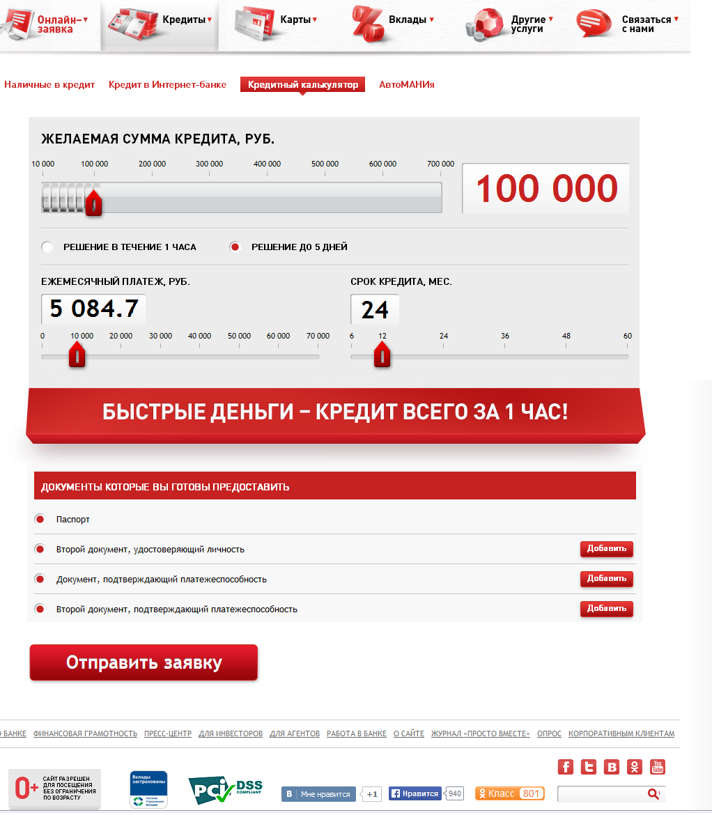 Альфа банк онлайн расчет кредита кредит наличными в россии